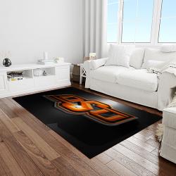 NCAA Oklahoma State Cowboys Sport Basketball And Foolball Team Logo Rectangle Area Rug OSC52