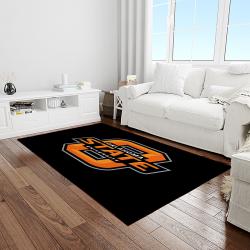 NCAA Oklahoma State Cowboys Sport Basketball And Foolball Team Logo Rectangle Area Rug OSC55