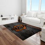 ncaa oklahoma state cowboys sport basketball and foolball team logo rectangle area rug light room osc68
