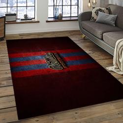 ncaa ole miss rebels sport basketball and foolball team logo rectangle area rug dark room omr03