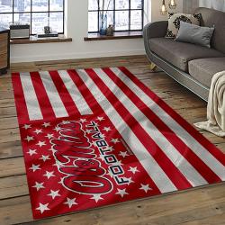 ncaa ole miss rebels sport basketball and foolball team logo rectangle area rug dark room omr05
