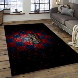 ncaa ole miss rebels sport basketball and foolball team logo rectangle area rug dark room omr06