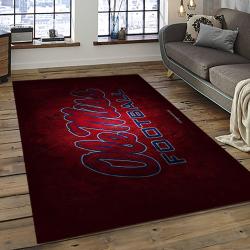 ncaa ole miss rebels sport basketball and foolball team logo rectangle area rug dark room omr07