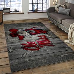 ncaa ole miss rebels sport basketball and foolball team logo rectangle area rug dark room omr11