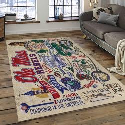 ncaa ole miss rebels sport basketball and foolball team logo rectangle area rug dark room omr21