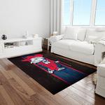 ncaa ole miss rebels sport basketball and foolball team logo rectangle area rug light room omr09