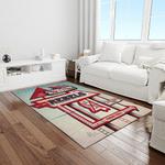 ncaa ole miss rebels sport basketball and foolball team logo rectangle area rug light room omr20