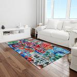 ncaa ole miss rebels sport basketball and foolball team logo rectangle area rug light room omr22