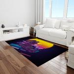 ncaa ole miss rebels sport basketball and foolball team logo rectangle area rug light room omr24