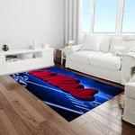 ncaa ole miss rebels sport basketball and foolball team logo rectangle area rug light room omr28
