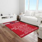ncaa ole miss rebels sport basketball and foolball team logo rectangle area rug light room omr30