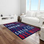 ncaa ole miss rebels sport basketball and foolball team logo rectangle area rug light room omr32