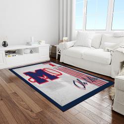 NCAA Ole Miss Rebels Sport Basketball And Foolball Team Logo Rectangle Area Rug OMR34