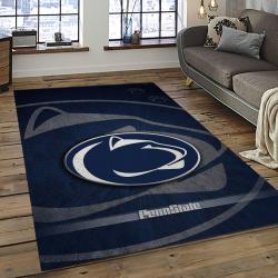 ncaa penn state nittany lions college sport basketball and foolball team logo rectangle area rug dark room psnl01