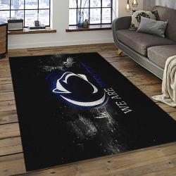 ncaa penn state nittany lions college sport basketball and foolball team logo rectangle area rug dark room psnl11