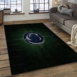 ncaa penn state nittany lions college sport basketball and foolball team logo rectangle area rug dark room psnl16