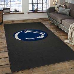 ncaa penn state nittany lions college sport basketball and foolball team logo rectangle area rug dark room psnl18