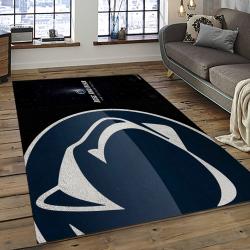 ncaa penn state nittany lions college sport basketball and foolball team logo rectangle area rug dark room psnl20