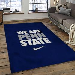 ncaa penn state nittany lions college sport basketball and foolball team logo rectangle area rug dark room psnl23