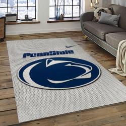 ncaa penn state nittany lions college sport basketball and foolball team logo rectangle area rug dark room psnl28