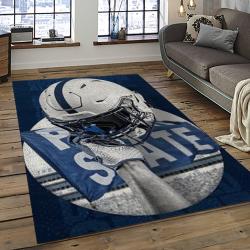 ncaa penn state nittany lions college sport basketball and foolball team logo rectangle area rug dark room psnl44