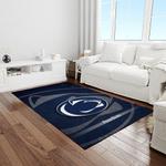 ncaa penn state nittany lions college sport basketball and foolball team logo rectangle area rug light room psnl01