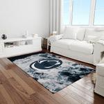 ncaa penn state nittany lions college sport basketball and foolball team logo rectangle area rug light room psnl17