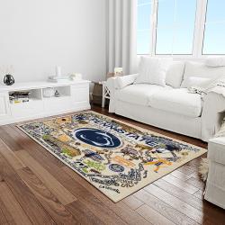 NCAA Penn State Nittany Lions College Sport Basketball And Foolball Team Logo Rectangle Area Rug PSNL30