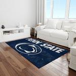 ncaa penn state nittany lions college sport basketball and foolball team logo rectangle area rug light room psnl34