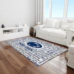 ncaa penn state nittany lions college sport basketball and foolball team logo rectangle area rug light room psnl35