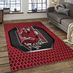 ncaa south carolina gamecocks college sport basketball and foolball team logo rectangle area rug dark room scg19