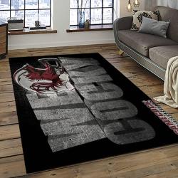ncaa south carolina gamecocks college sport basketball and foolball team logo rectangle area rug dark room scg22
