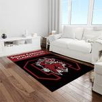 ncaa south carolina gamecocks college sport basketball and foolball team logo rectangle area rug light room scg12