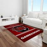 ncaa south carolina gamecocks college sport basketball and foolball team logo rectangle area rug light room scg14