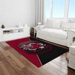ncaa south carolina gamecocks college sport basketball and foolball team logo rectangle area rug light room scg17
