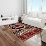 ncaa south carolina gamecocks college sport basketball and foolball team logo rectangle area rug light room scg23