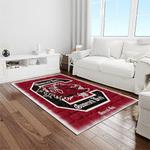 ncaa south carolina gamecocks college sport basketball and foolball team logo rectangle area rug light room scg26