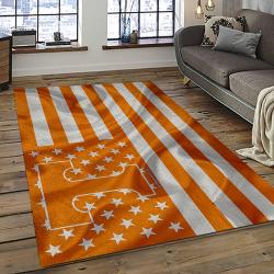 ncaa tennessee volunteers college sport basketball and foolball team logo rectangle area rug dark room tvs02