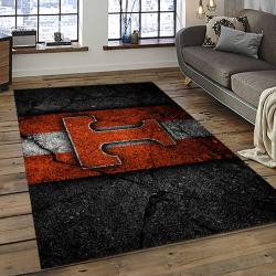 ncaa tennessee volunteers college sport basketball and foolball team logo rectangle area rug dark room tvs03
