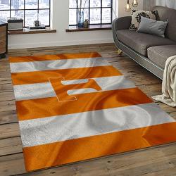 ncaa tennessee volunteers college sport basketball and foolball team logo rectangle area rug dark room tvs17