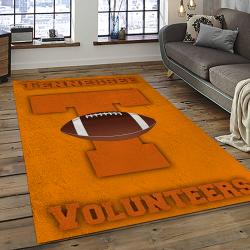ncaa tennessee volunteers college sport basketball and foolball team logo rectangle area rug dark room tvs20