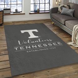 ncaa tennessee volunteers college sport basketball and foolball team logo rectangle area rug dark room tvs26