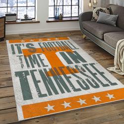ncaa tennessee volunteers college sport basketball and foolball team logo rectangle area rug dark room tvs29