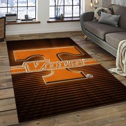 ncaa tennessee volunteers college sport basketball and foolball team logo rectangle area rug dark room tvs40