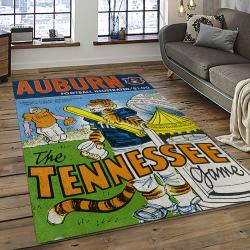 ncaa tennessee volunteers college sport basketball and foolball team logo rectangle area rug dark room tvs44