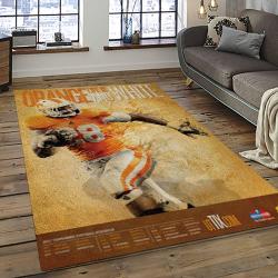 ncaa tennessee volunteers college sport basketball and foolball team logo rectangle area rug dark room tvs46