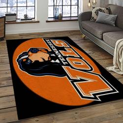 ncaa tennessee volunteers college sport basketball and foolball team logo rectangle area rug dark room tvs54