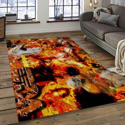 ncaa tennessee volunteers college sport basketball and foolball team logo rectangle area rug dark room tvs62