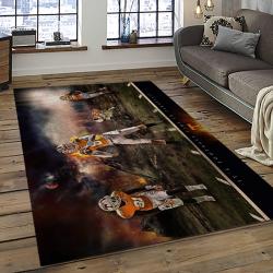 ncaa tennessee volunteers college sport basketball and foolball team logo rectangle area rug dark room tvs64