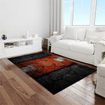 ncaa tennessee volunteers college sport basketball and foolball team logo rectangle area rug light room tvs10